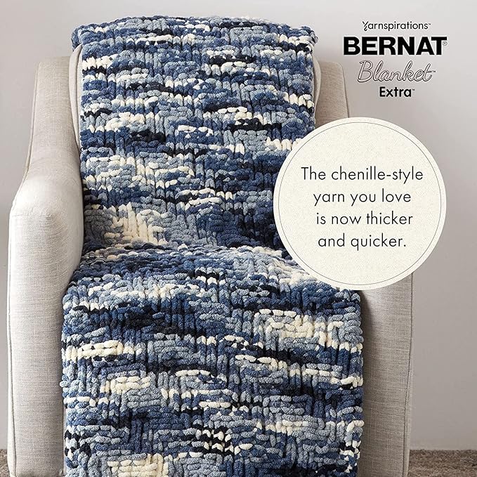 Bernat Blanket Extra Seaside Brights Yarn - 10 Pack of 300g/10.5oz - Polyester - 7 Jumbo - 97 Yards - Knitting/Crochet