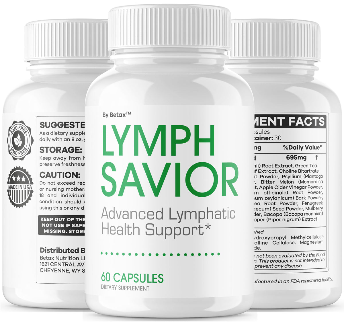 Lymph Savior Lymphatic & Fluid Balance Capsules – 60 Capsules