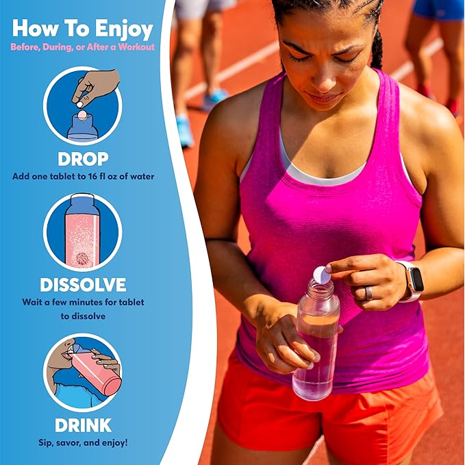 Nuun Sport Electrolyte Tablets with Magnesium, Calcium, Potassium, Chloride & Sodium, Gluten Free & Vegan, Orange, 8 Pack (80 Servings Total)