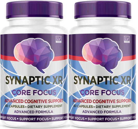 (2 Pack) Synaptic XR Capsules, SynapticXR, Synaptic XR Core Focus, Synaptic XR Brain Caps, Synaptic XR, Brain Synaptic XR, Synaptic XR Advanced Formula 120 Capsules for 2 Months