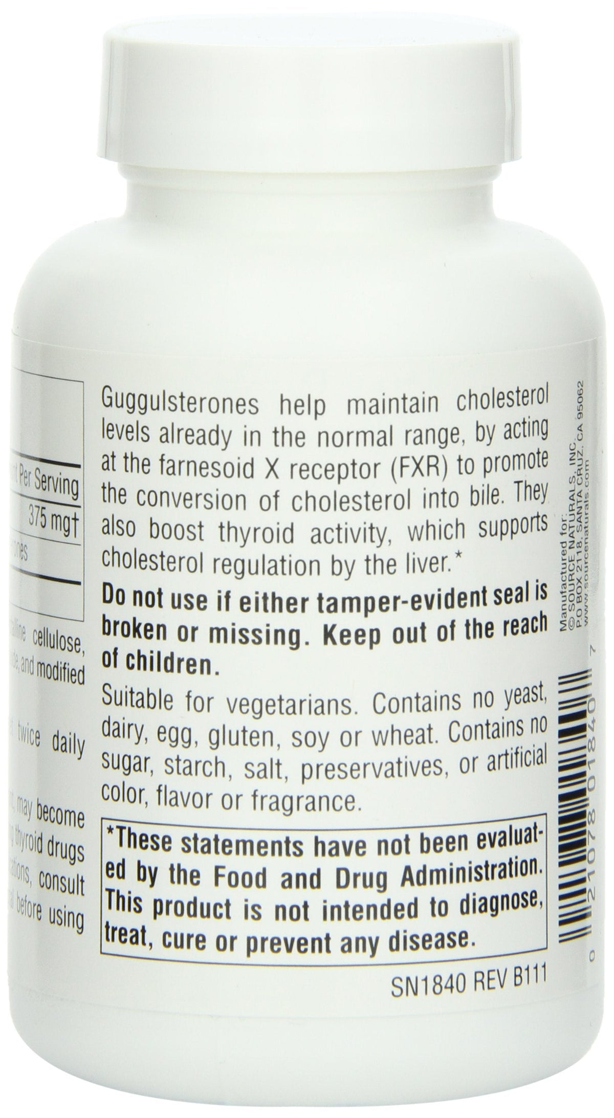 Source Naturals Guggulsterones, Supports the Heart and Arteries* 37.5 mg - 120 Tablets
