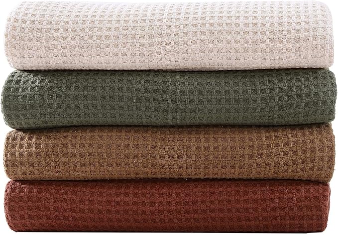 Eddie Bauer Blanket Soft Waffle Weave Bedding, Medium Weight Bedroom Decor, Softens Every Wash, Queen, Green