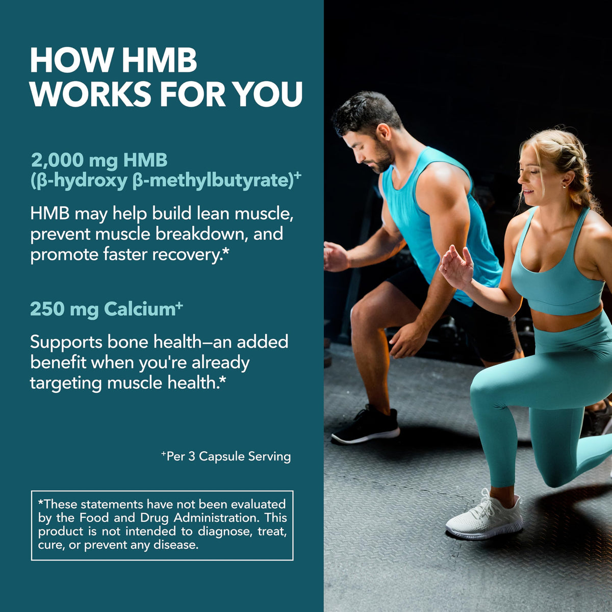 HMB Capsules 2000mg - HMB Supplements for Men and Women - Calcium B-Hydroxy B-Methylbutyrate Monohydrate - 120 Capsules - Supports Muscle Protein Synthesis - Vegan, Non-GMO, Gluten Free - 40 Servings