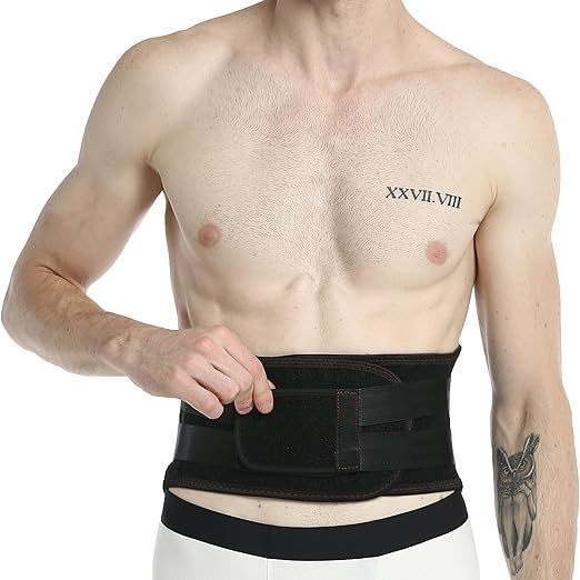 NeoTech Care Back Support Belt - Breathable & Adjustable Lower Back Brace - Double Pull Compression Straps (Black, Size XXL)