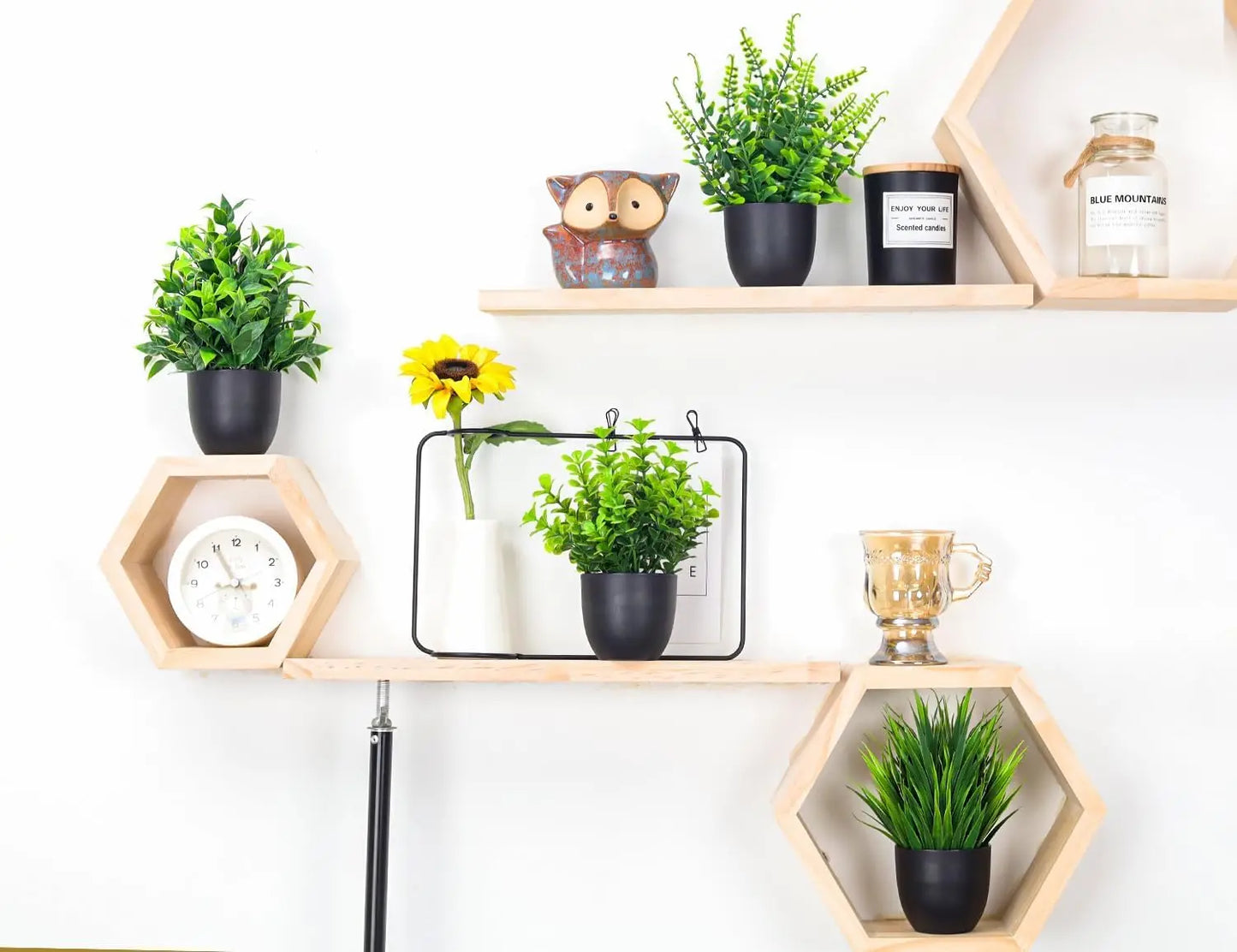 4-Pack Small Artificial Plants Décor