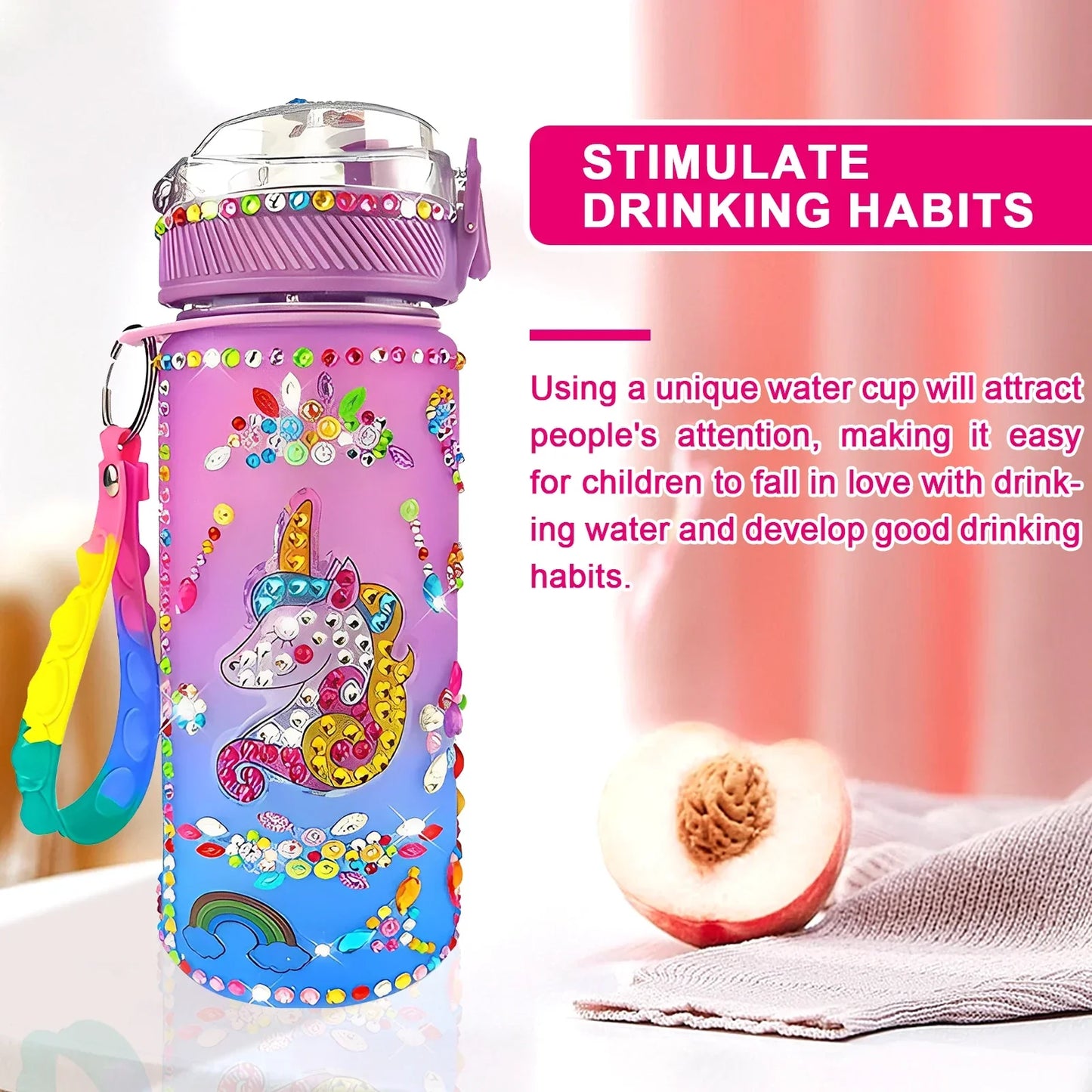 Kids Pretty Colorful Water Bottle