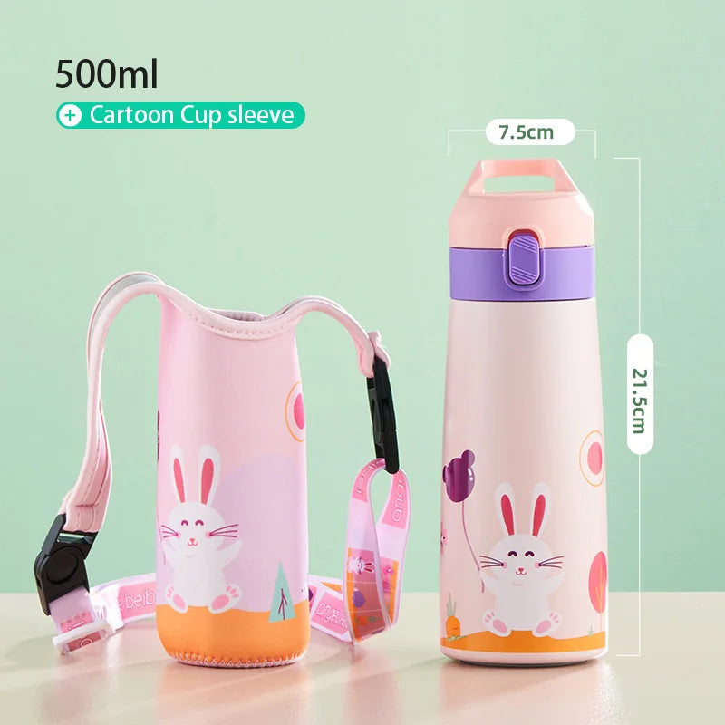GIANXI Kids Stainless Steel Straw Bottle