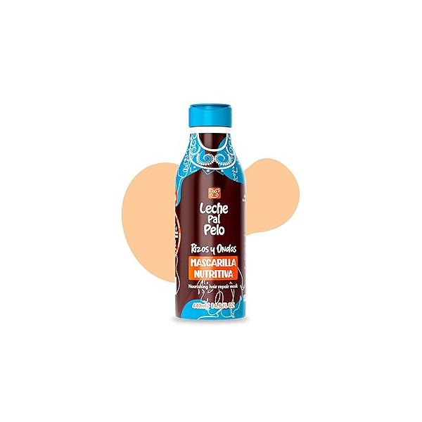 Leche Pal Pelo Rizos Afro Nourishing Hair Mask- deep conditioning treatment for dry damaged & curly hair with Aloe Vera, coconut, olive and avocado Oils. Mascarilla Nutritiva. 14.9 oz