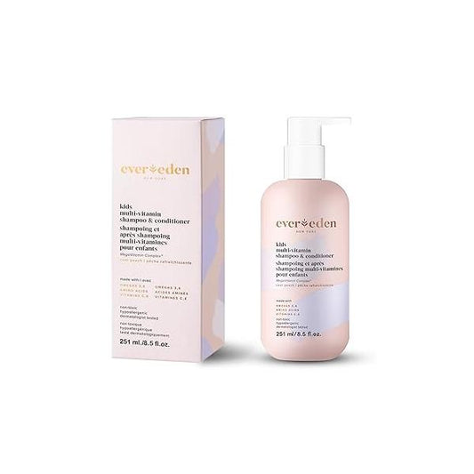 Evereden Kids Shampoo and Conditioner 2 in 1: Cool Peach, 8.5 fl oz. | Gentle Skin Care Non-toxic Clean Ingredients