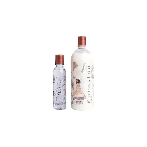 Keratina Organica 1 LITRO - 12 Aceites Naturales and Aminoacids for shine, softness nutrition. | Organic Keratin WITHOUT Formol Amoniaco to straighten hair.