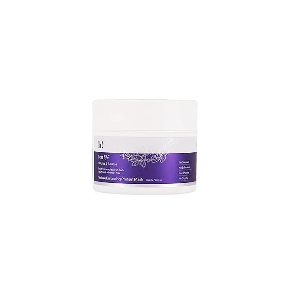 Best Life Volume & Bounce Hair Mask —Deep Nourishment with Plant- Protein, Shea Butter Enhances Natural Waves and Curls | For All Types 200 g (Pack of 1) white